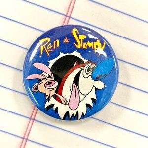 VNTG 2001 Ren & Stempy Punk Pin Button